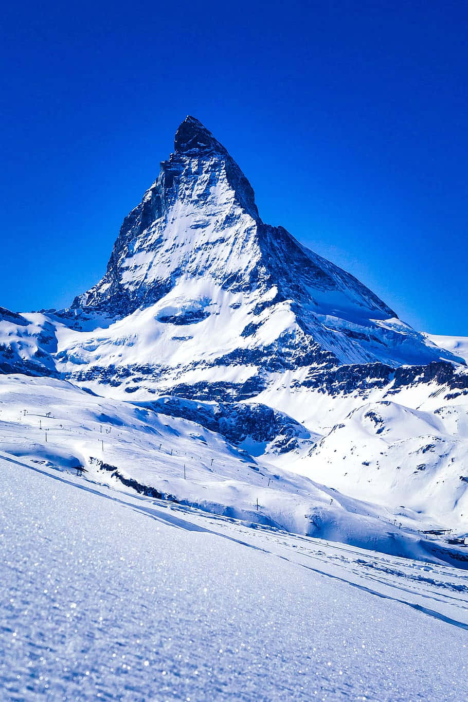 Blue Aesthetic Matterhorn Mountain