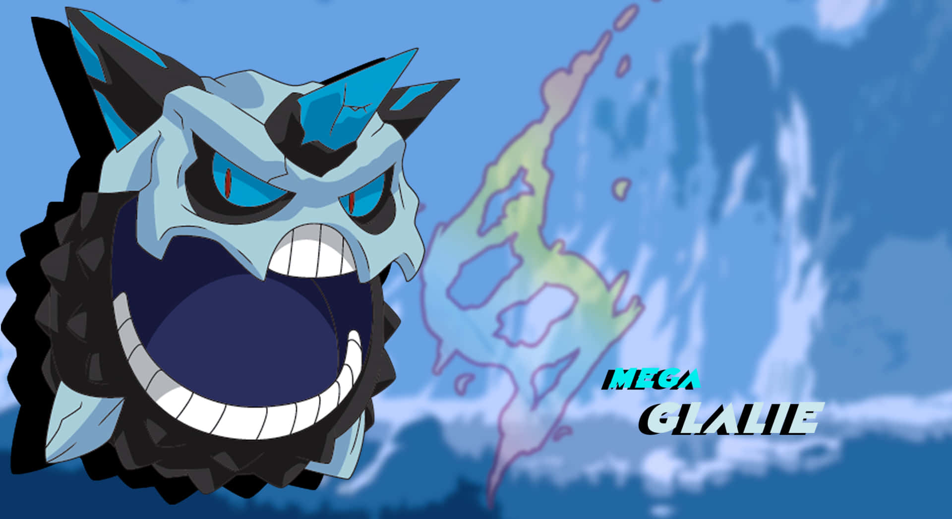 Blue Aesthetic Mega Glalie Desktop Background