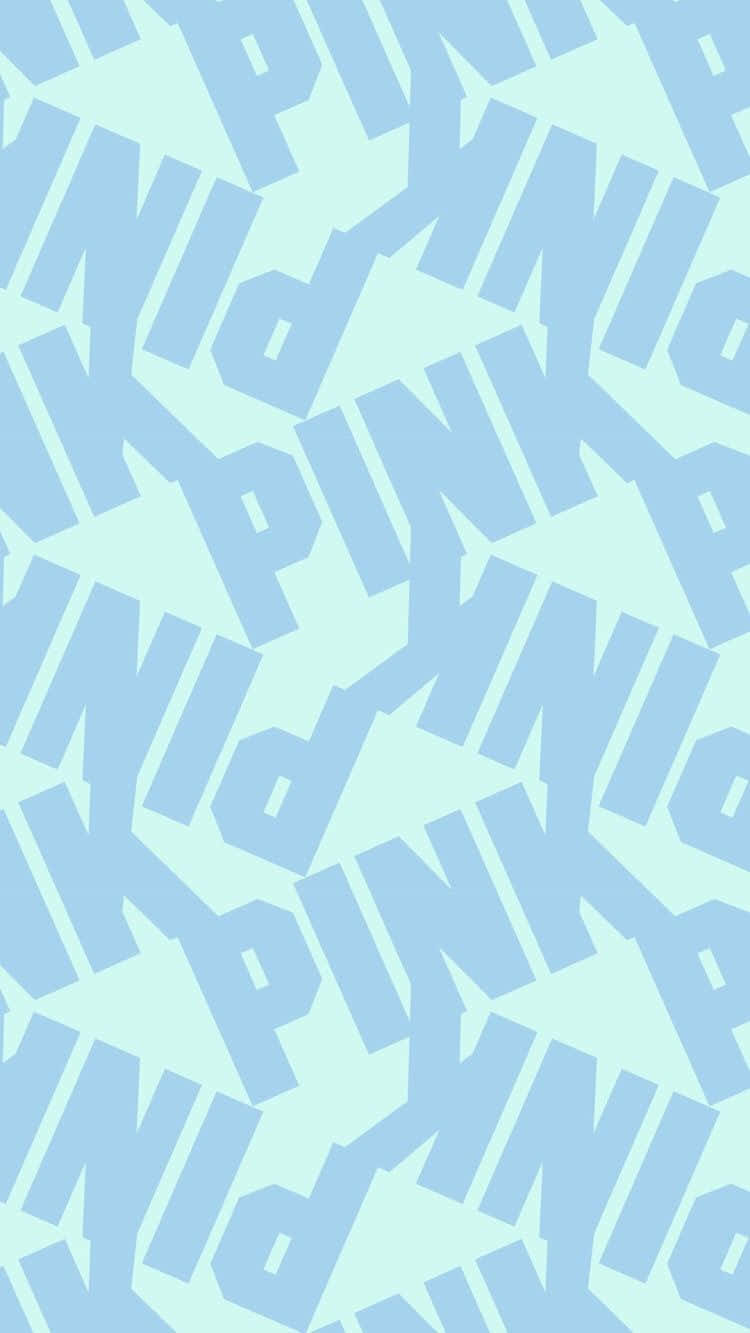 Blue Aesthetic Pink Nation Typography Art Background
