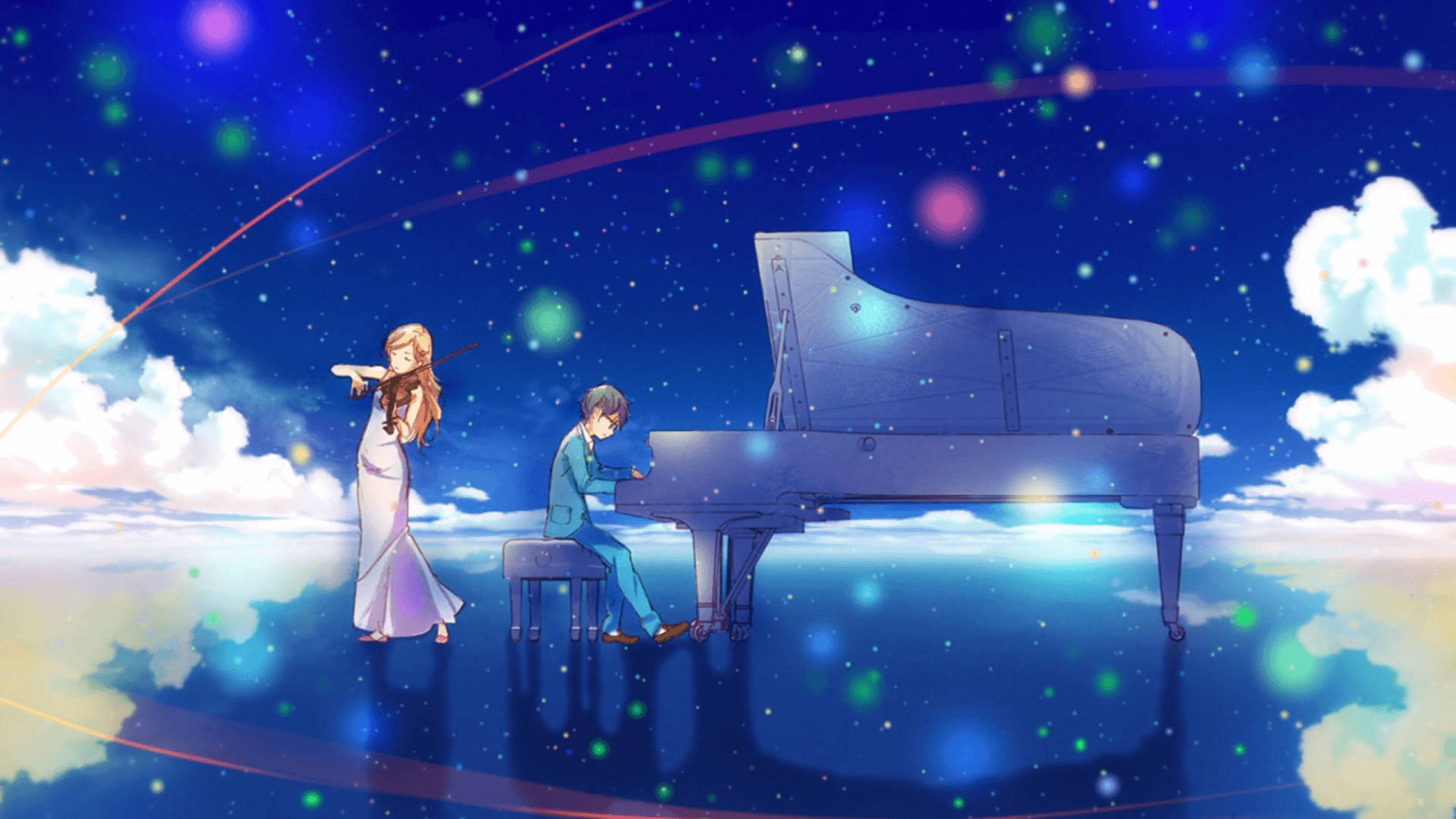 Blue Aesthetic Your Lie In April Background