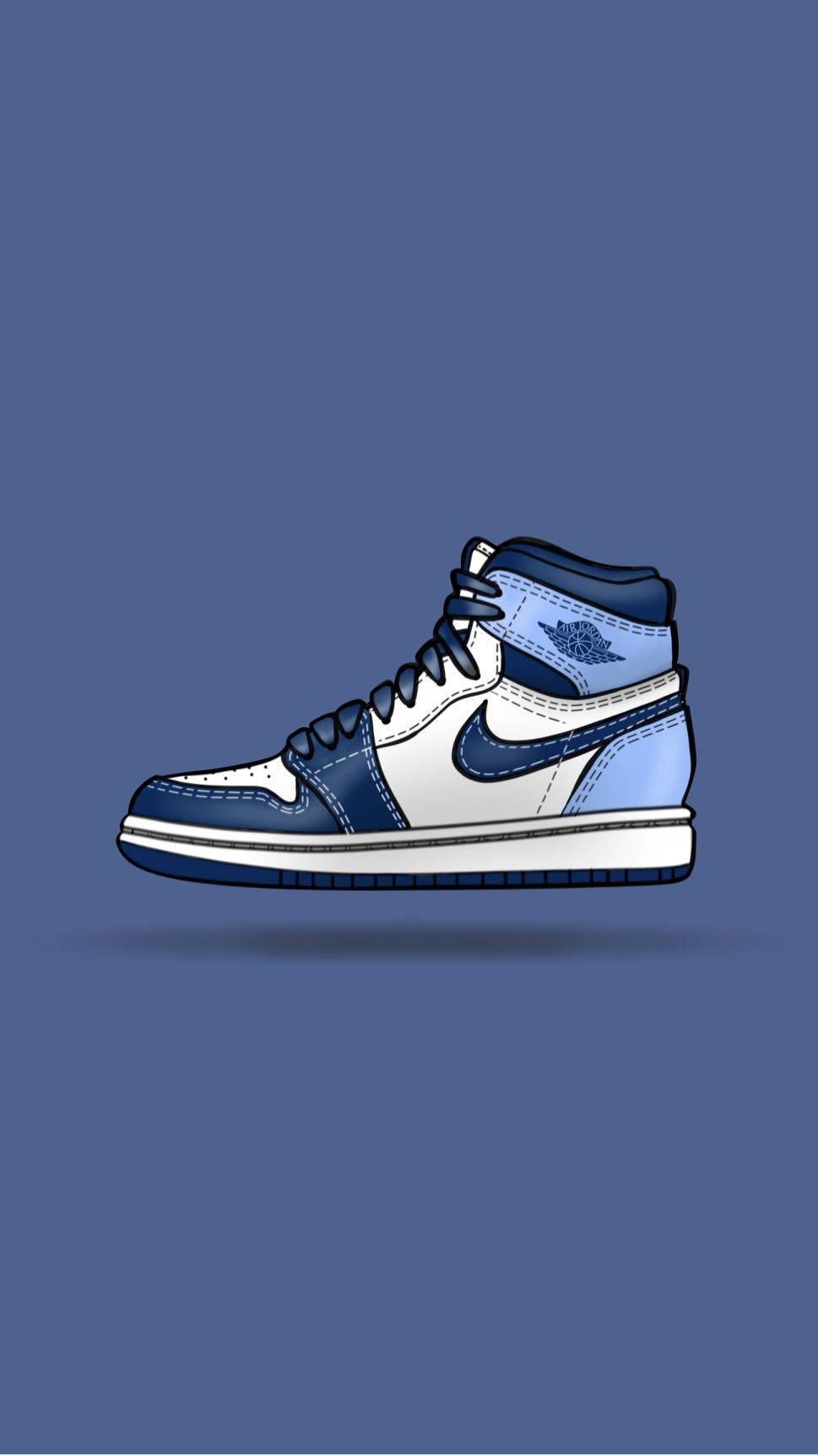 Blue Air Jordan Shoes Background