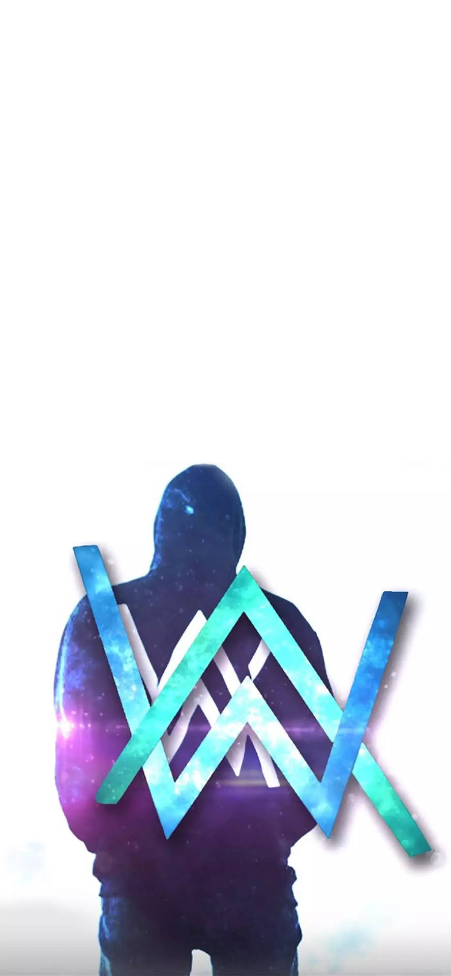 Blue Alan Walker Logo Background