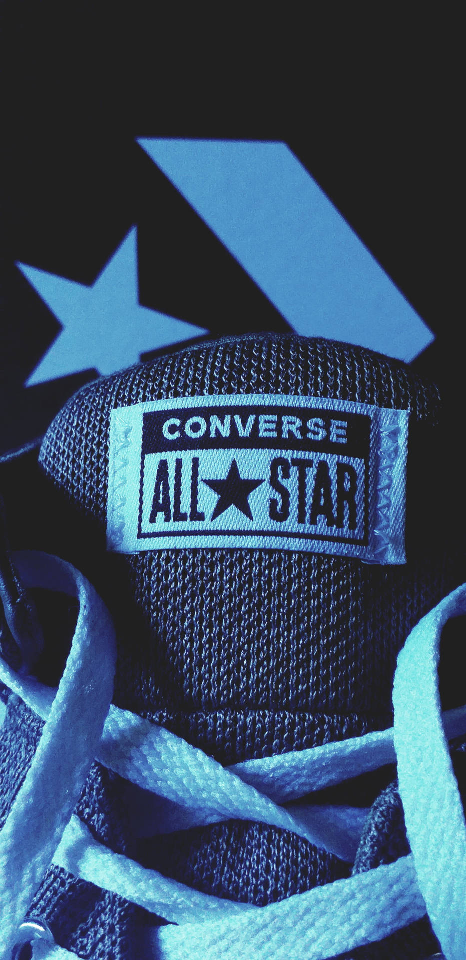 Blue All-star Converse Logo Background