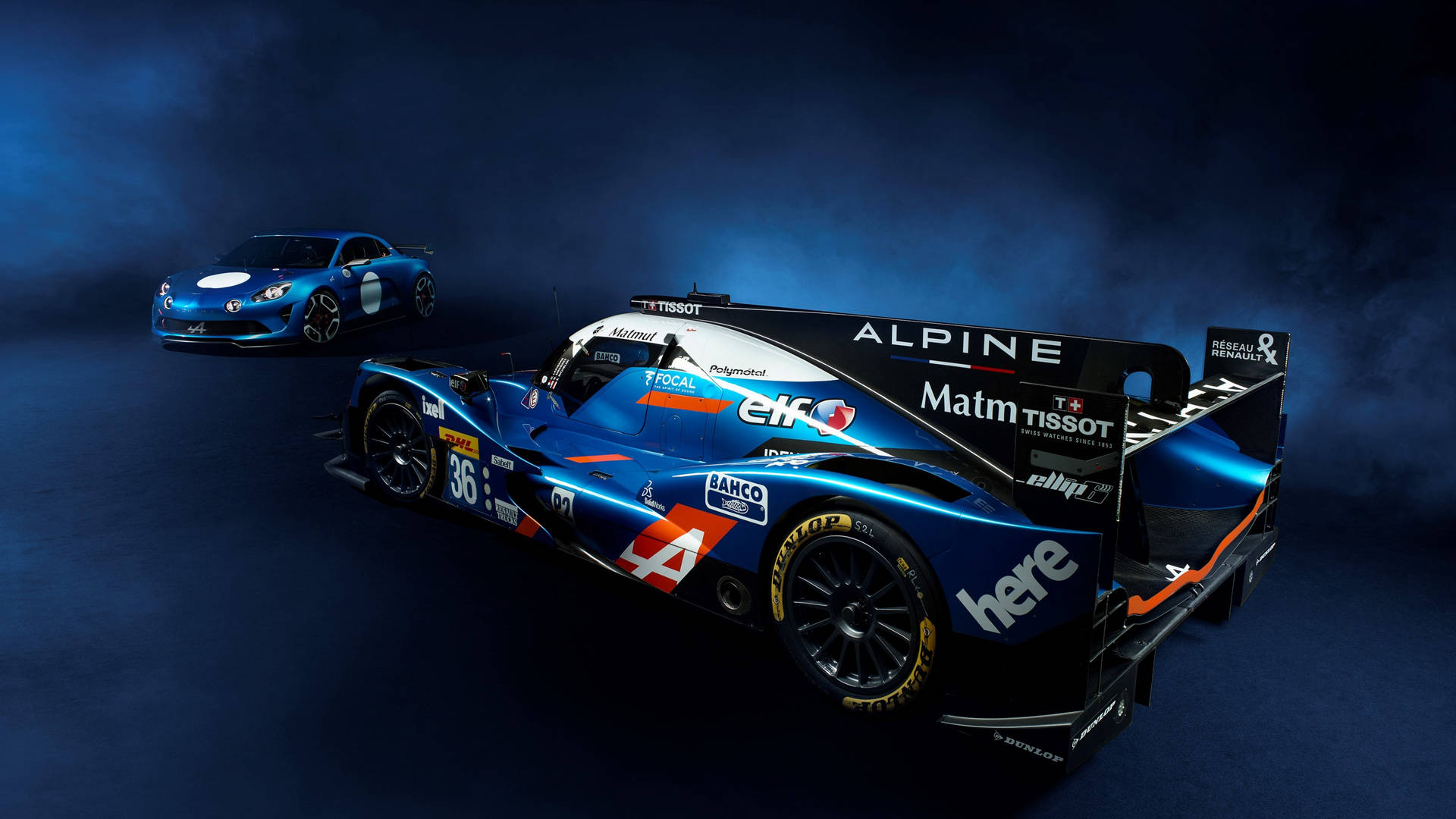 Blue Alpine Cars Background