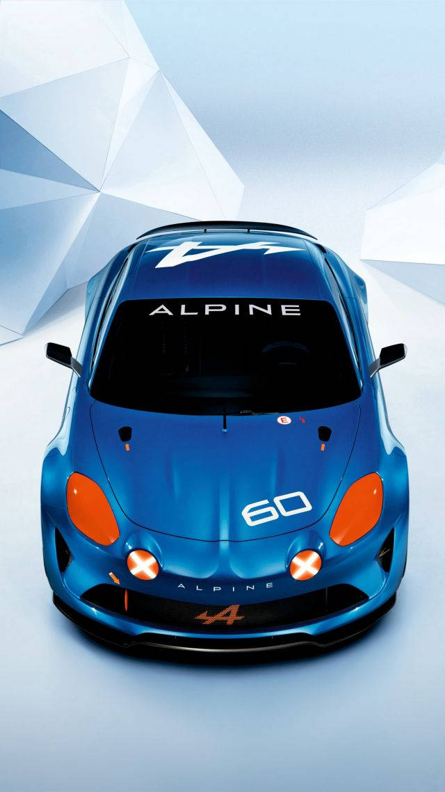 Blue Alpine Diecast Car Background