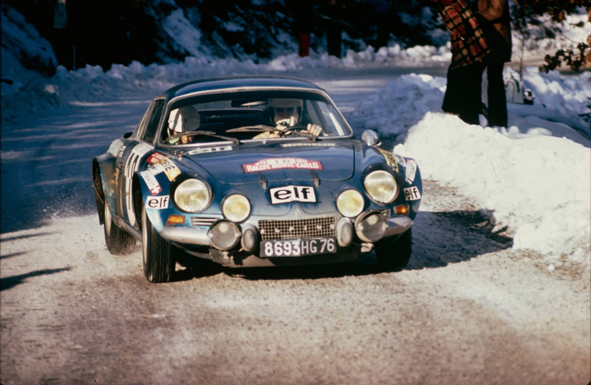 Blue Alpine Renault A110 Background