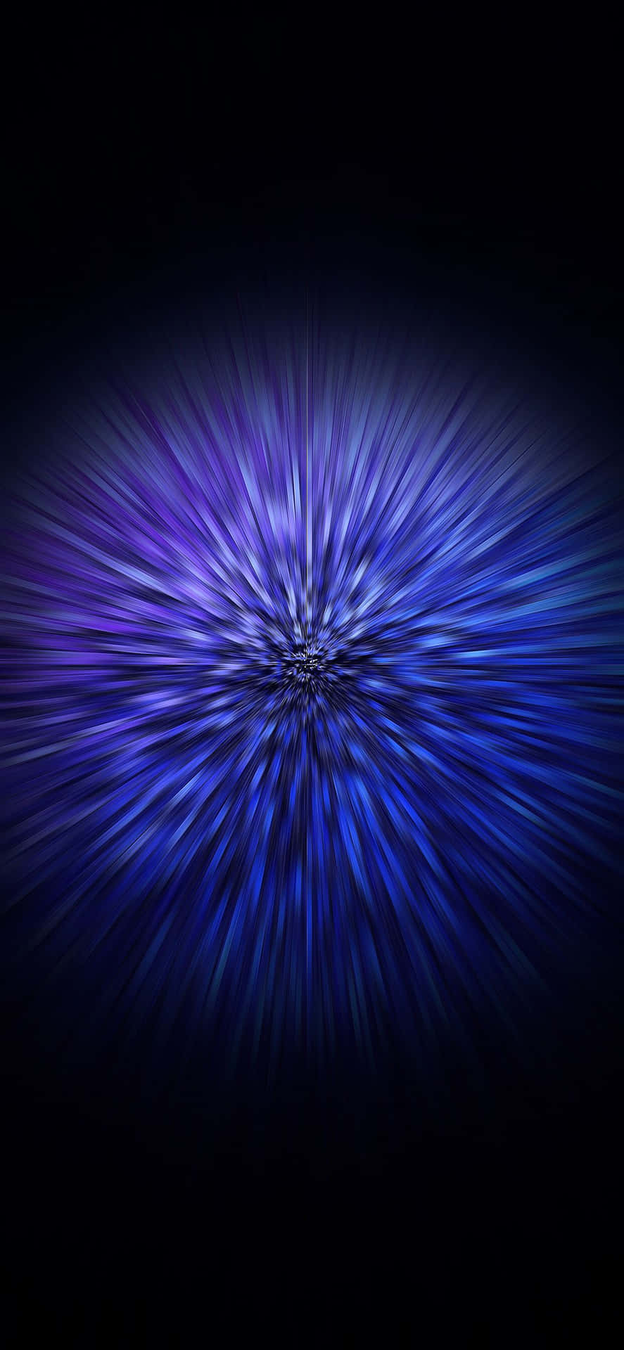 Blue Amoled Explosion In Black Background