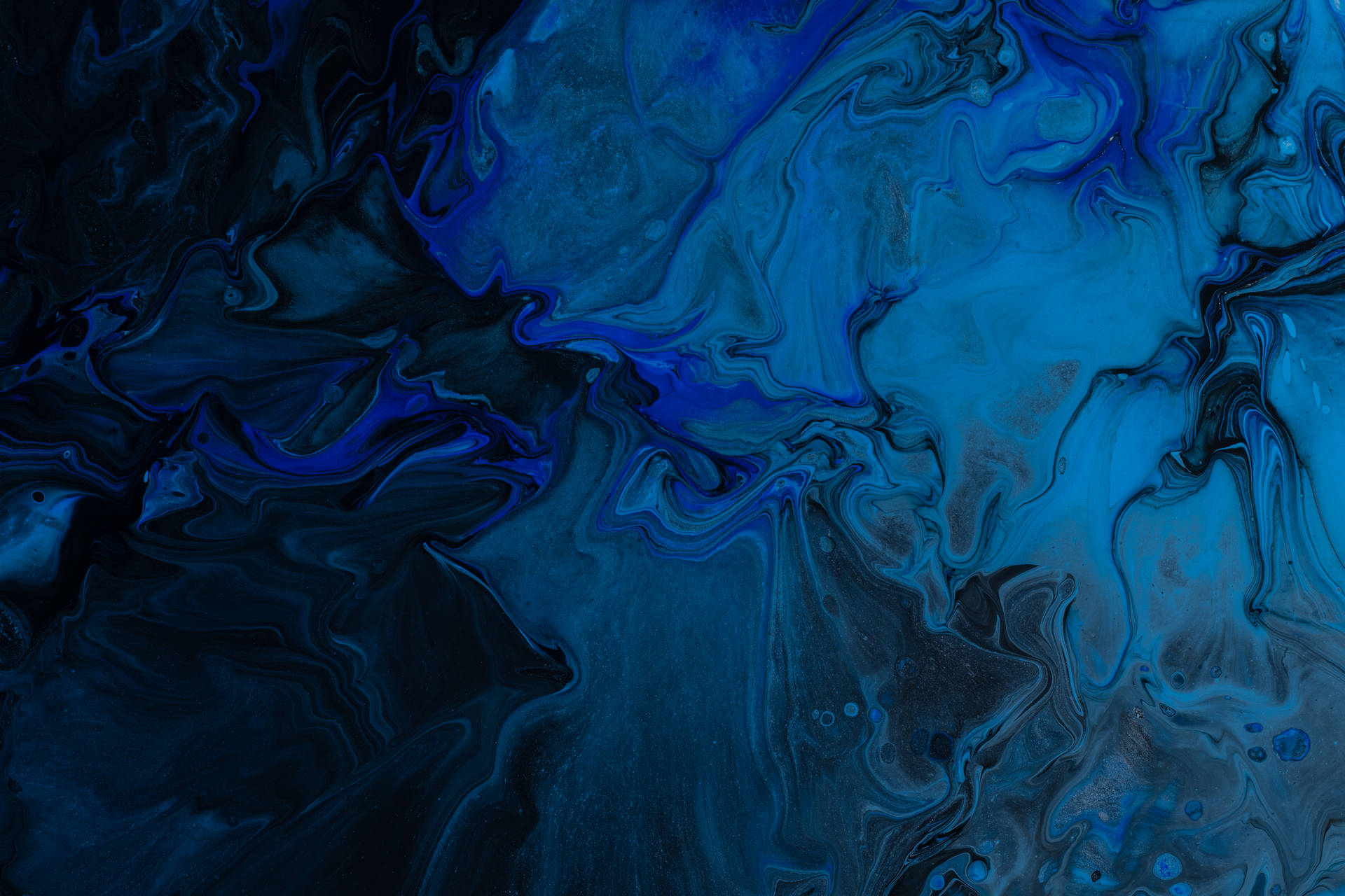 Blue And Black Abstract Paint Background