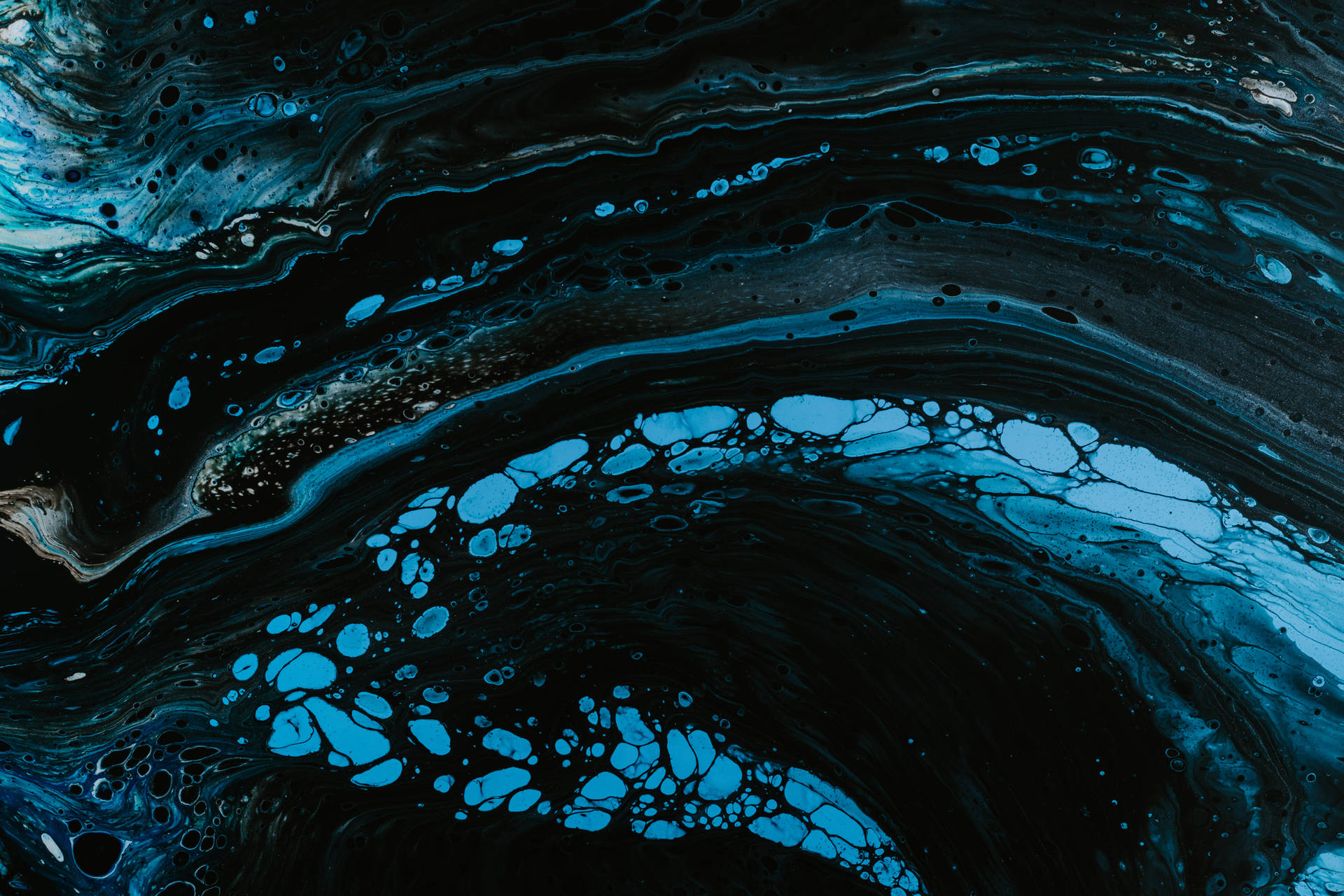 Blue And Black Dark Abstract Art Background