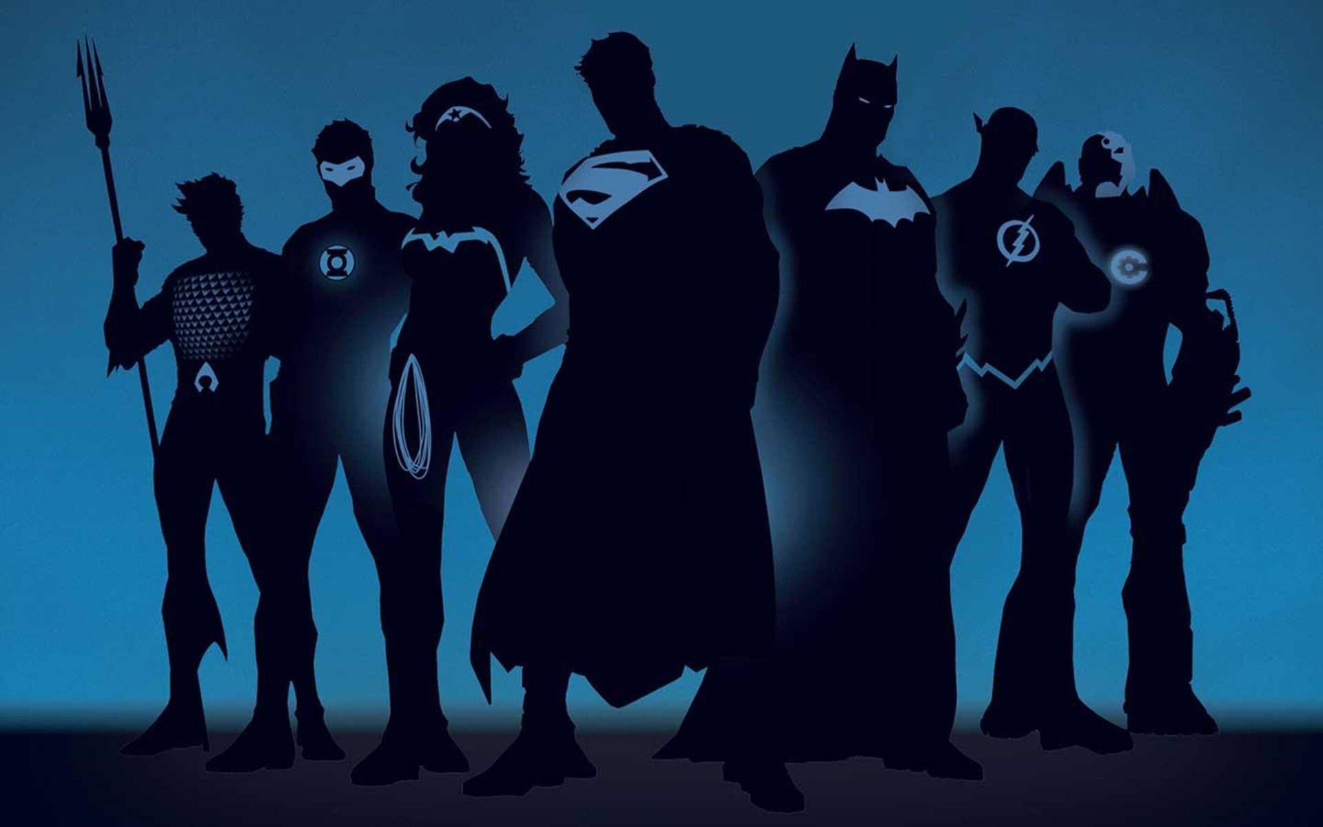 Blue And Black Dc Superheroes Background