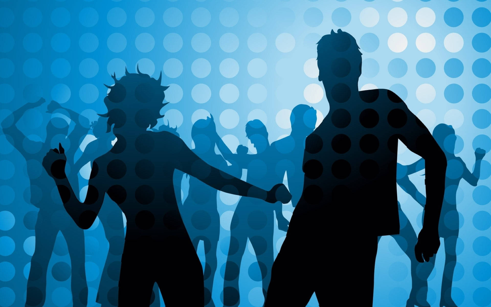 Blue And Black Disco Dance Background