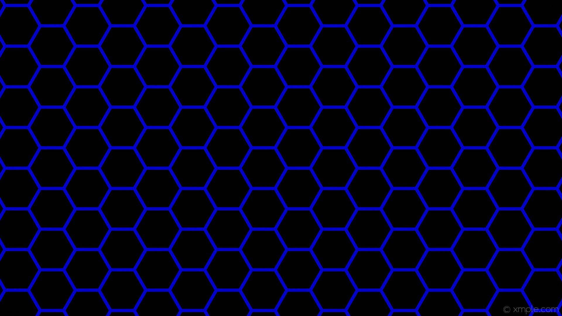 Blue And Black Honeycomb Pattern Background
