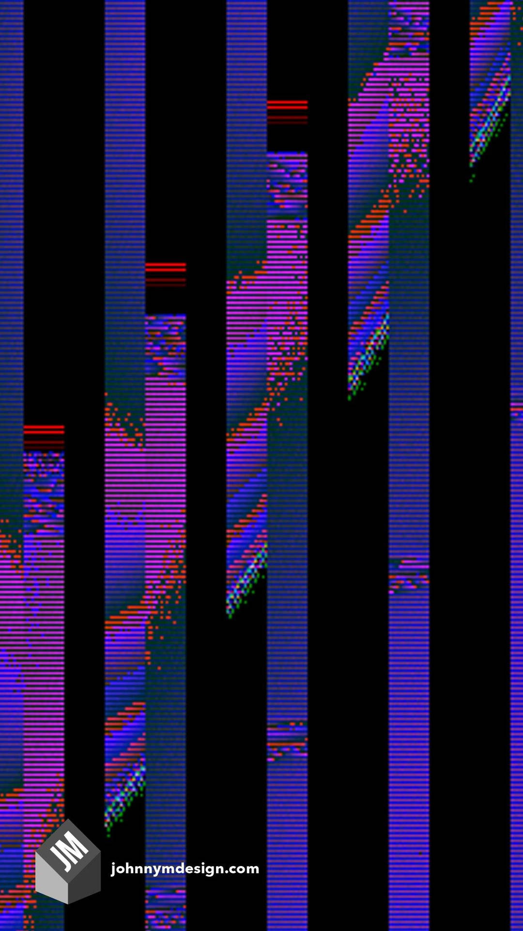 Blue And Black Pattern Glitch Background