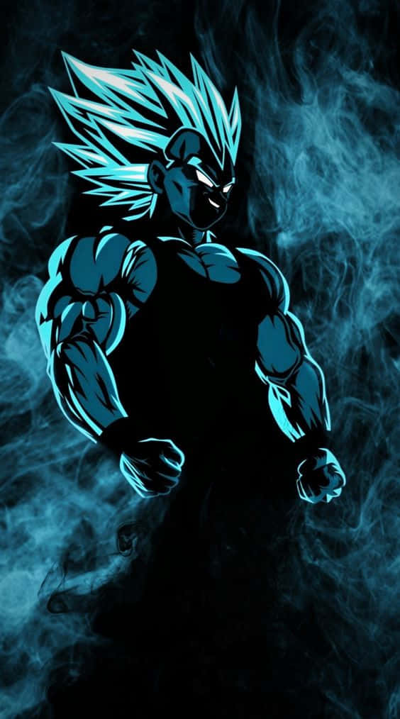 Blue And Black Vegeta Ultra Ego Background