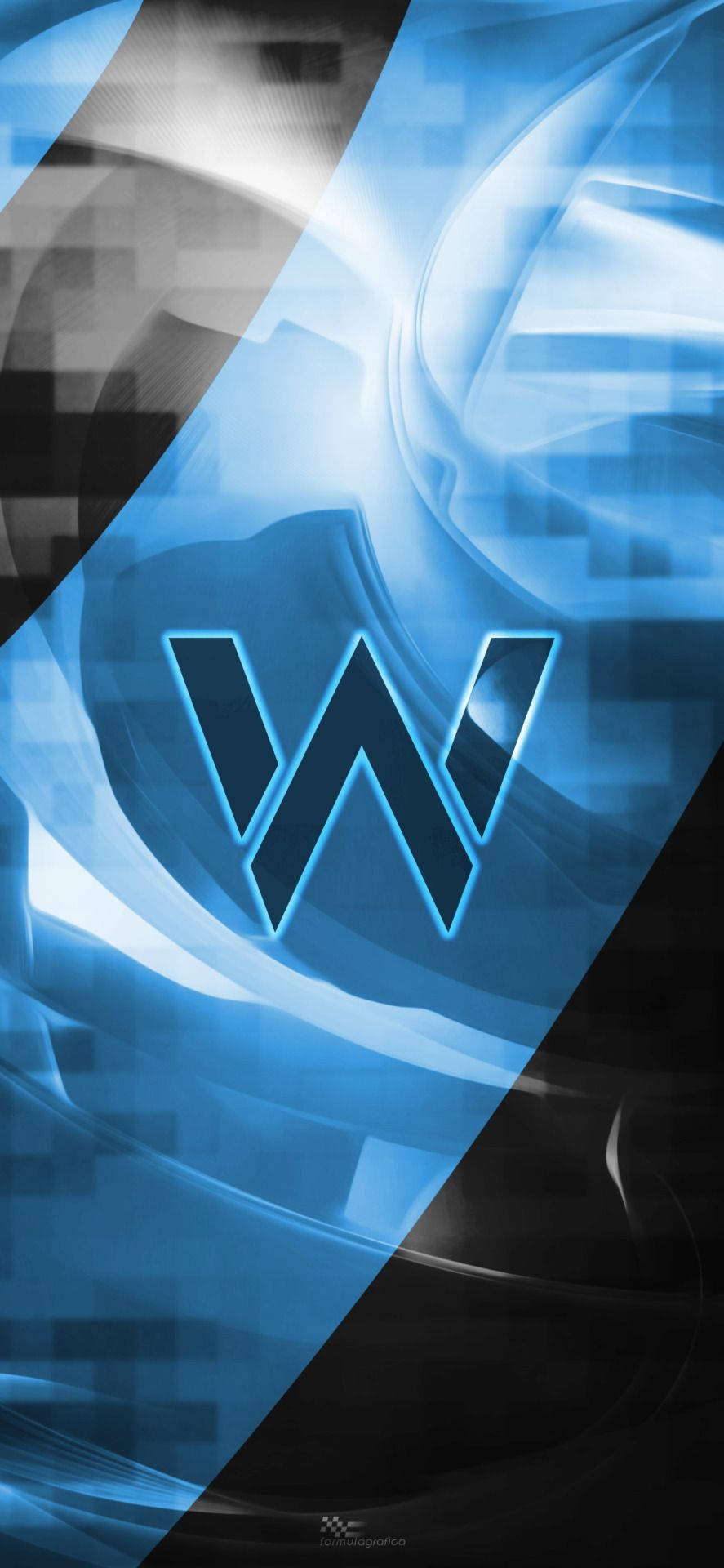 Blue And Black Williams Logo Background