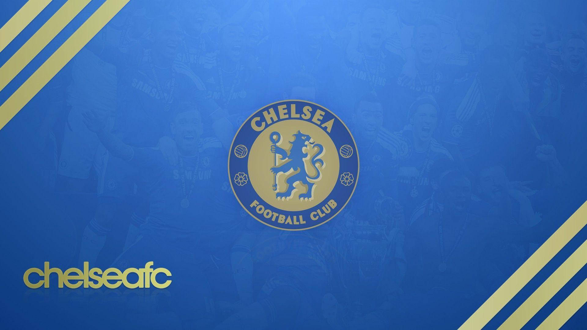 Blue And Gold Chelsea Fc Logo Background