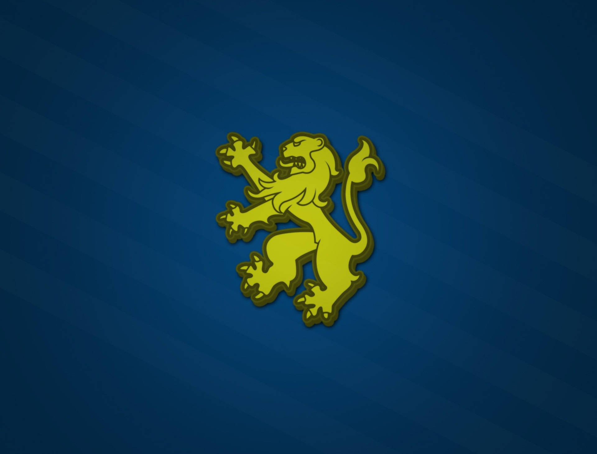 Blue And Gold Lion Insignia Background