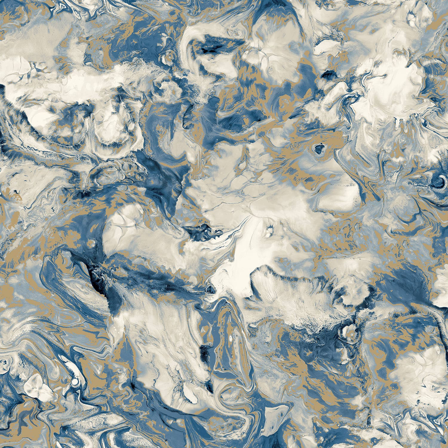 Blue And Gold Marble Background