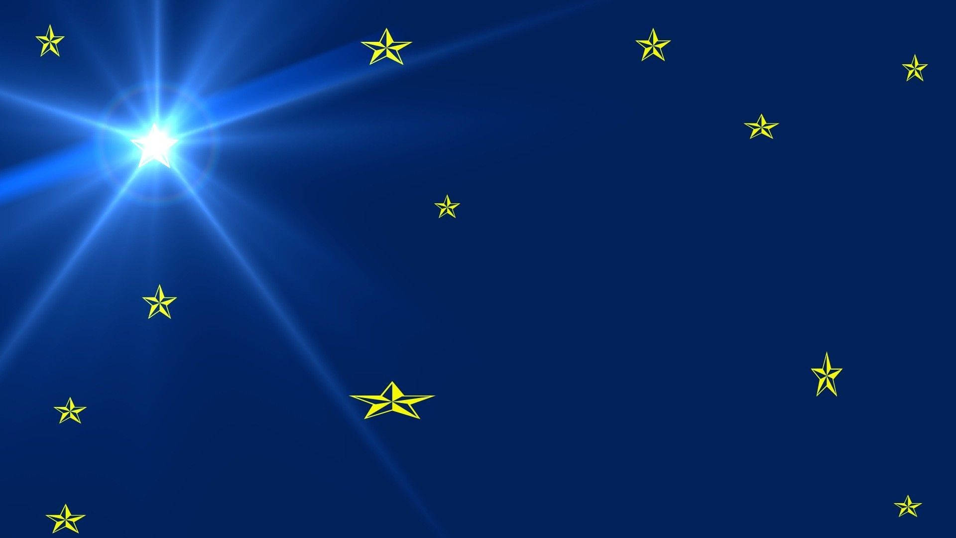 Blue And Gold Star Light