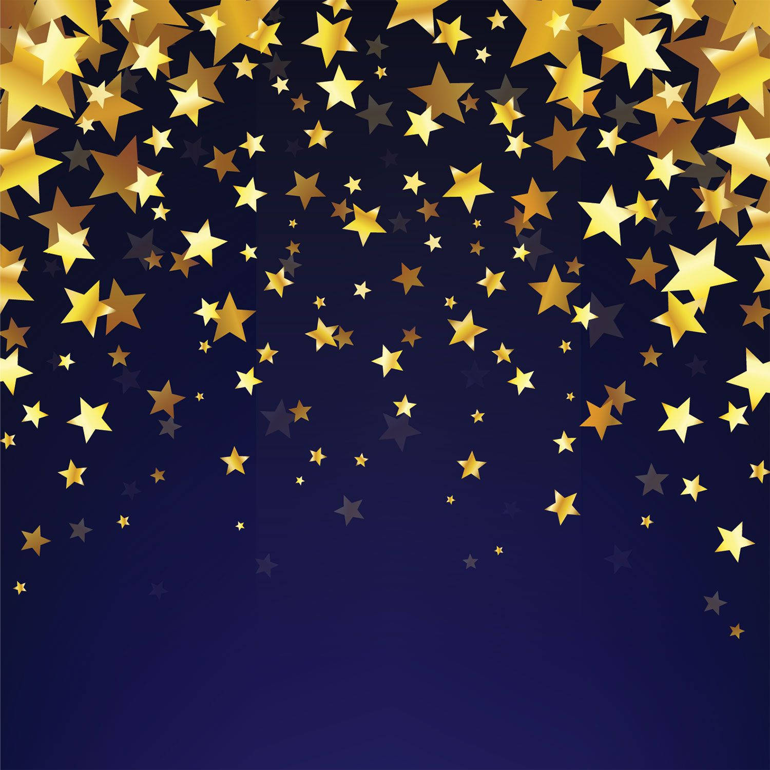 Blue And Gold Stars Art Background