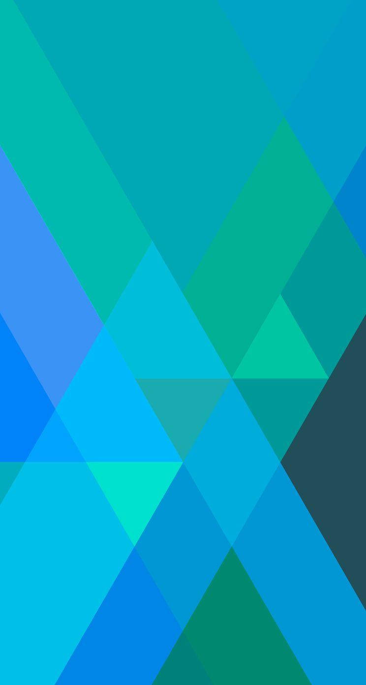 Blue And Green Geometric Lines Ios 7