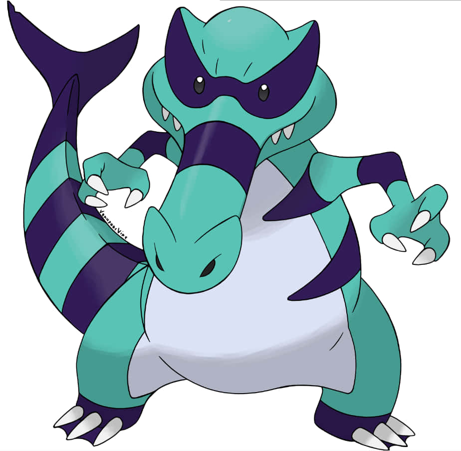 Blue And Green Krookodile Background