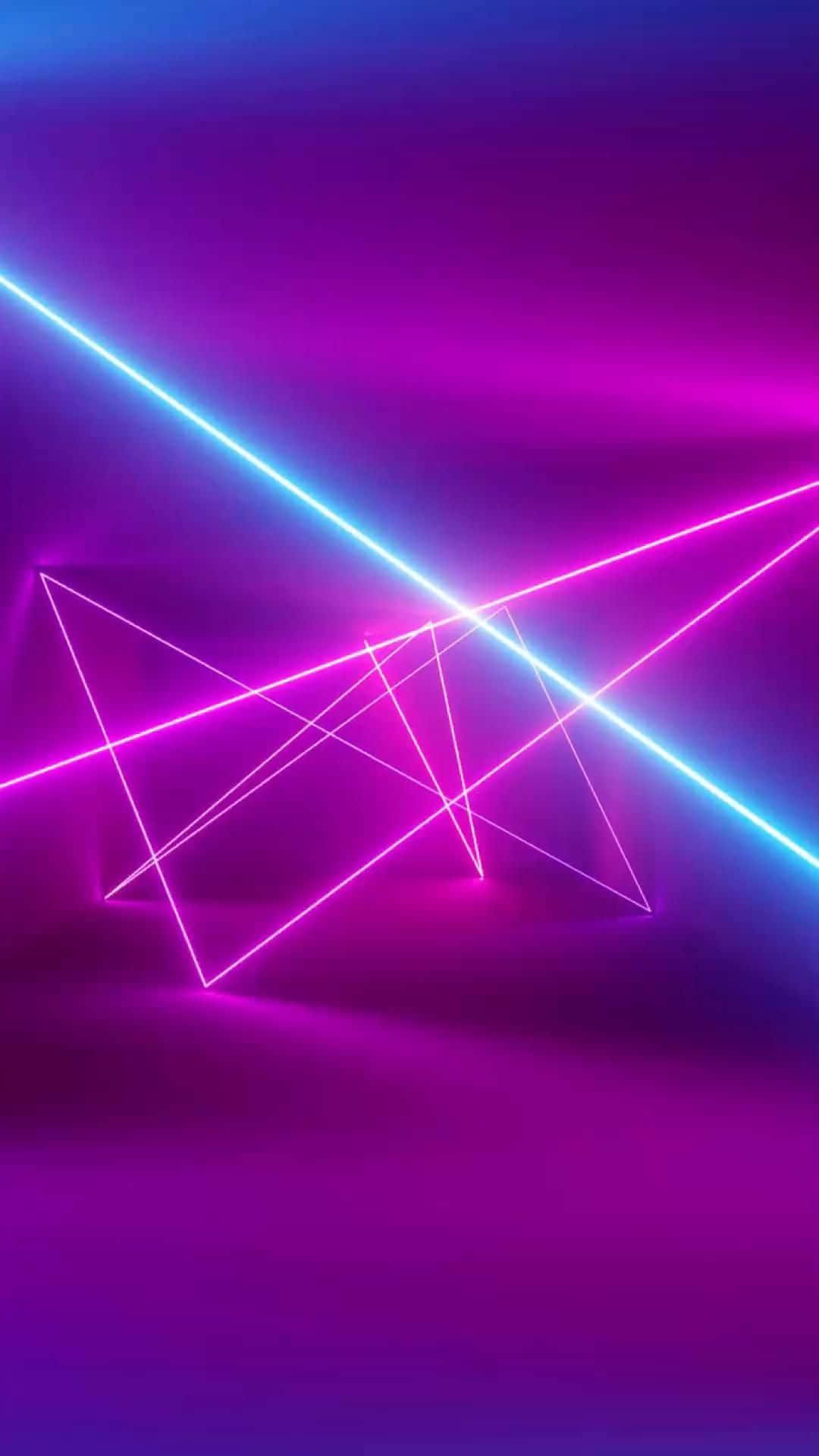 Blue And Pink Aesthetic Neon Light Lines Background