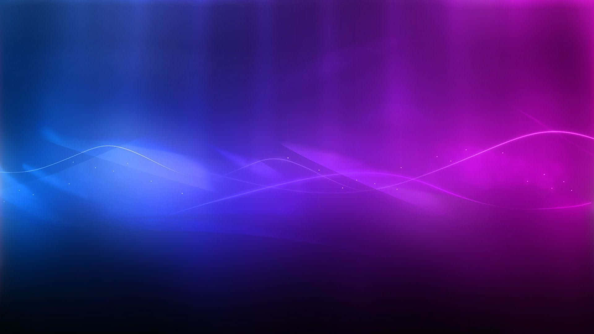 Blue And Pink Aesthetic Neon With Waves Background