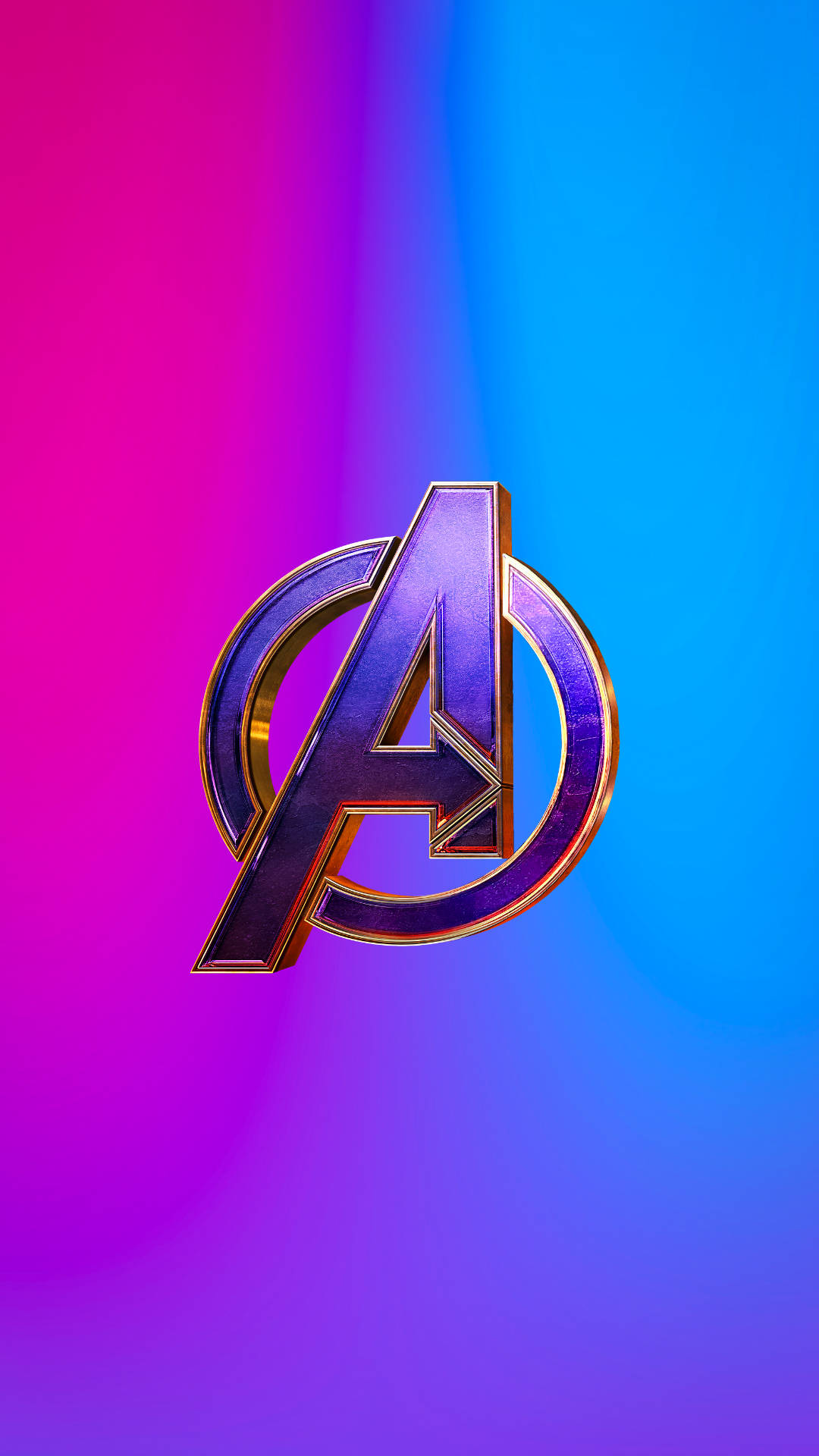 Blue And Pink Avengers Logo Background