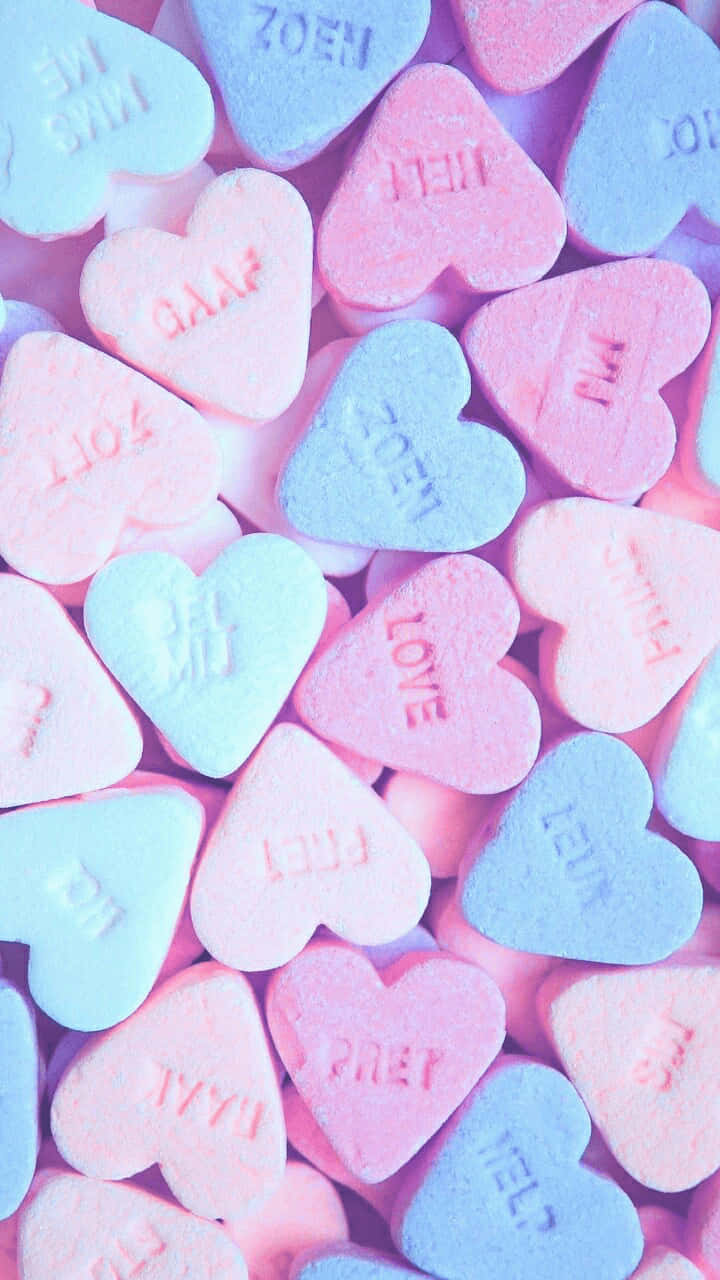 Blue And Pink Candy Aesthetic Background