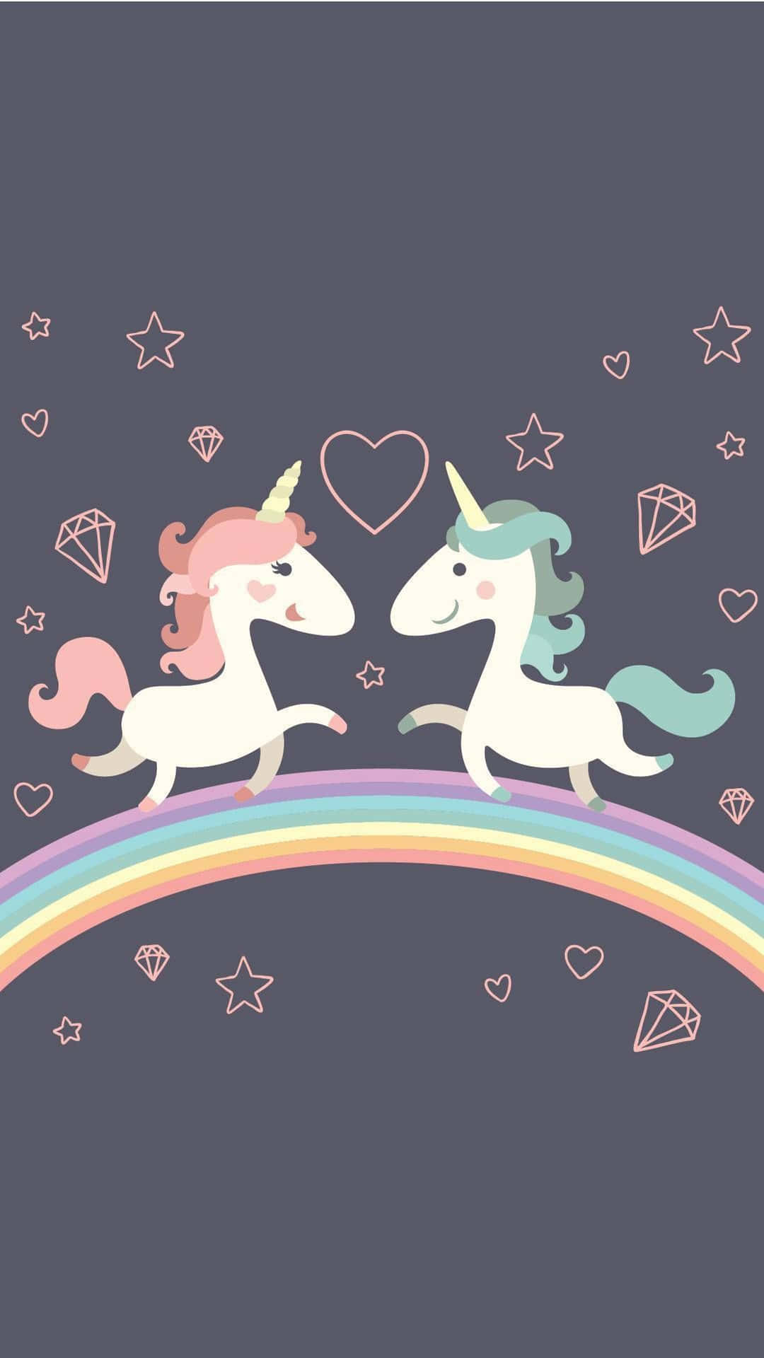 Blue And Pink Iphone Unicorn Background