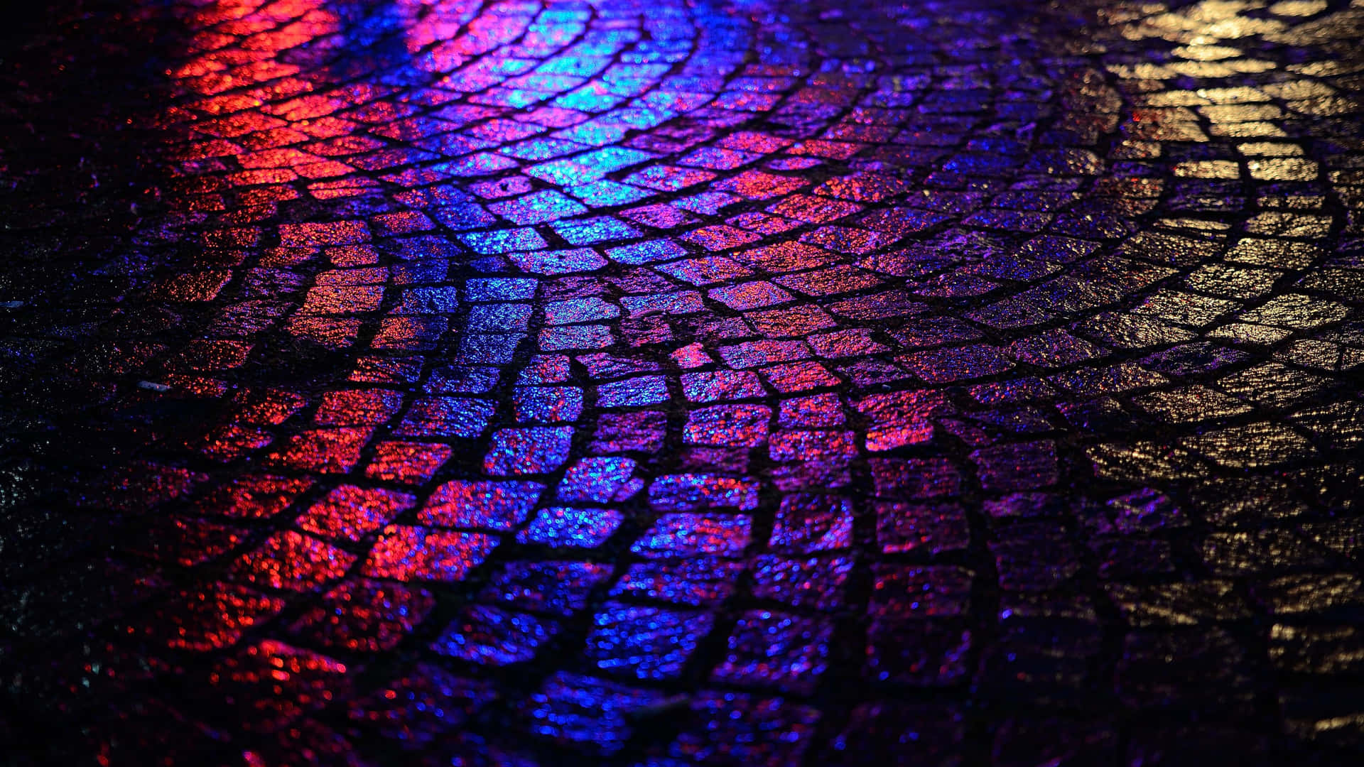 Blue And Purple Brick Pavement Background