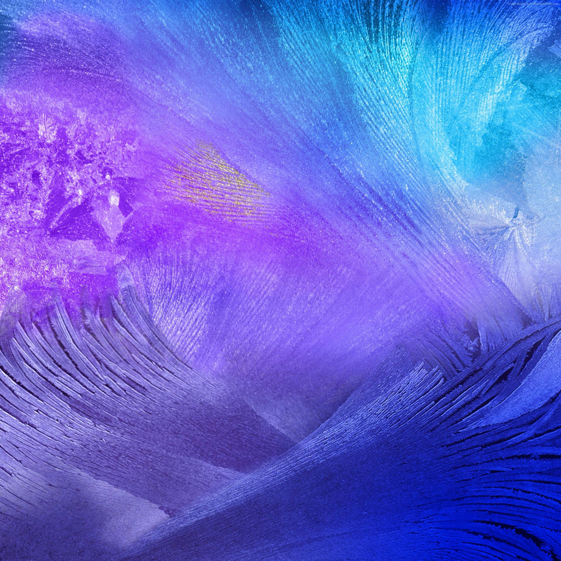 Blue And Purple Ice Crystal Background