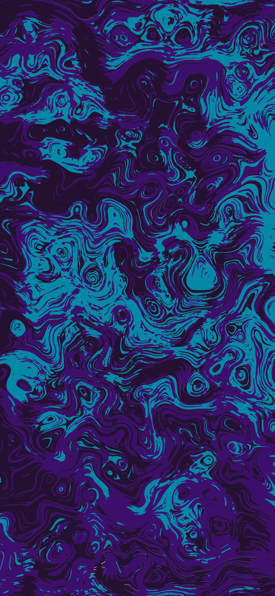 Blue And Purple Oil And Water Mixture Background