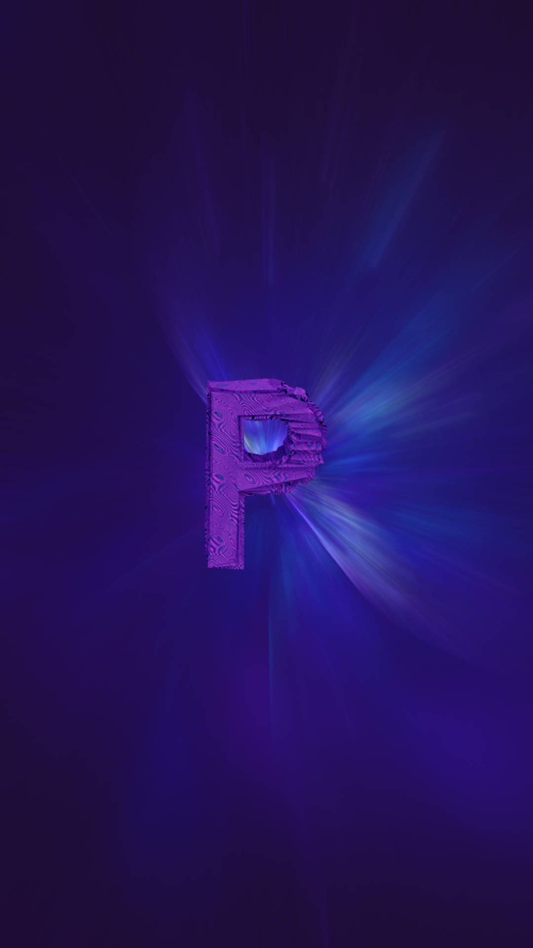 Blue And Purple P Letter Background