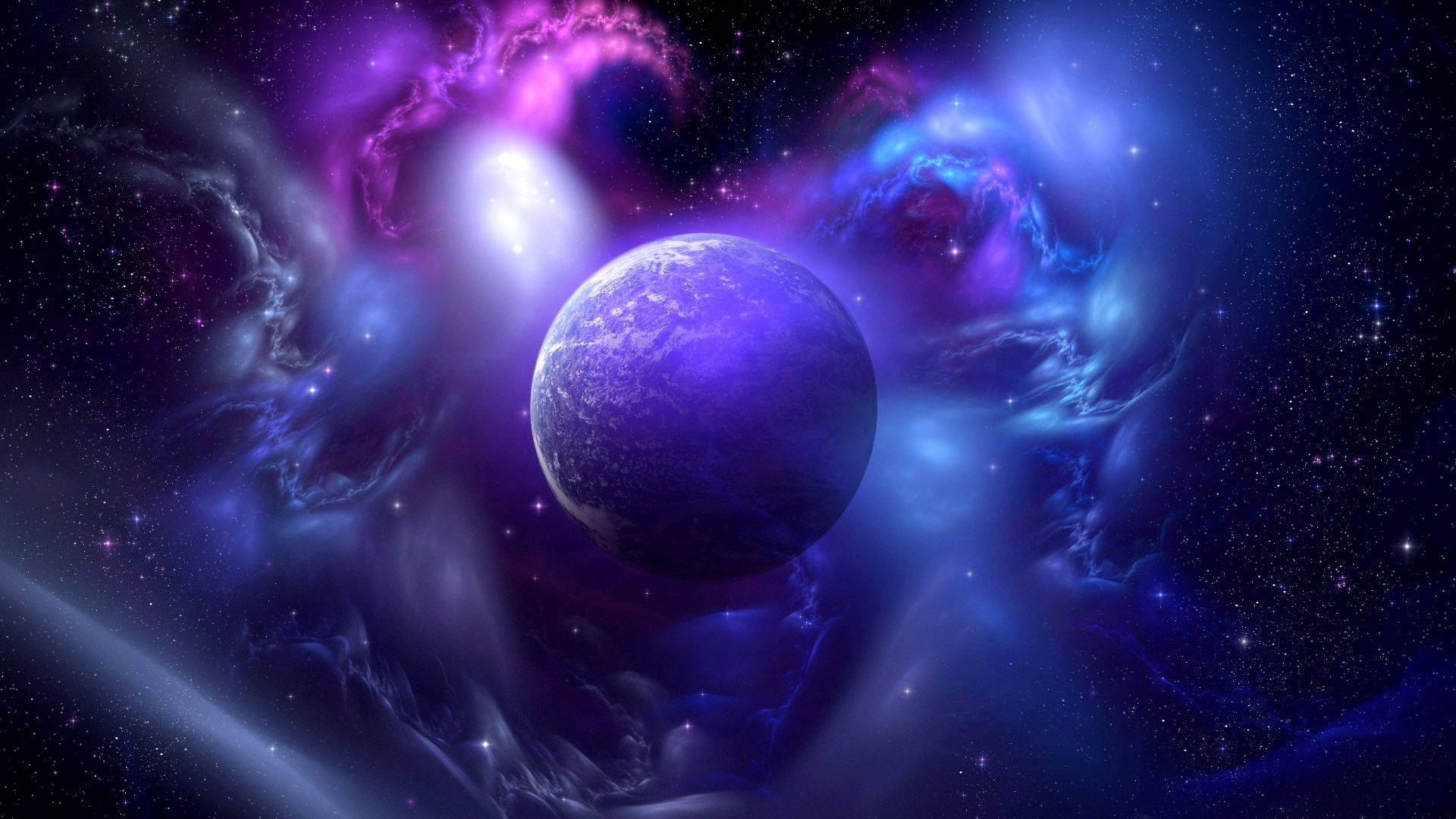 Blue And Purple Planet 1920x1080 Hd Space Background