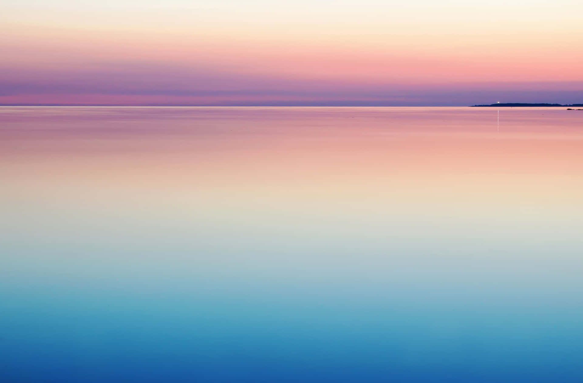 Blue And Purple Sunset With Calm Waters Background