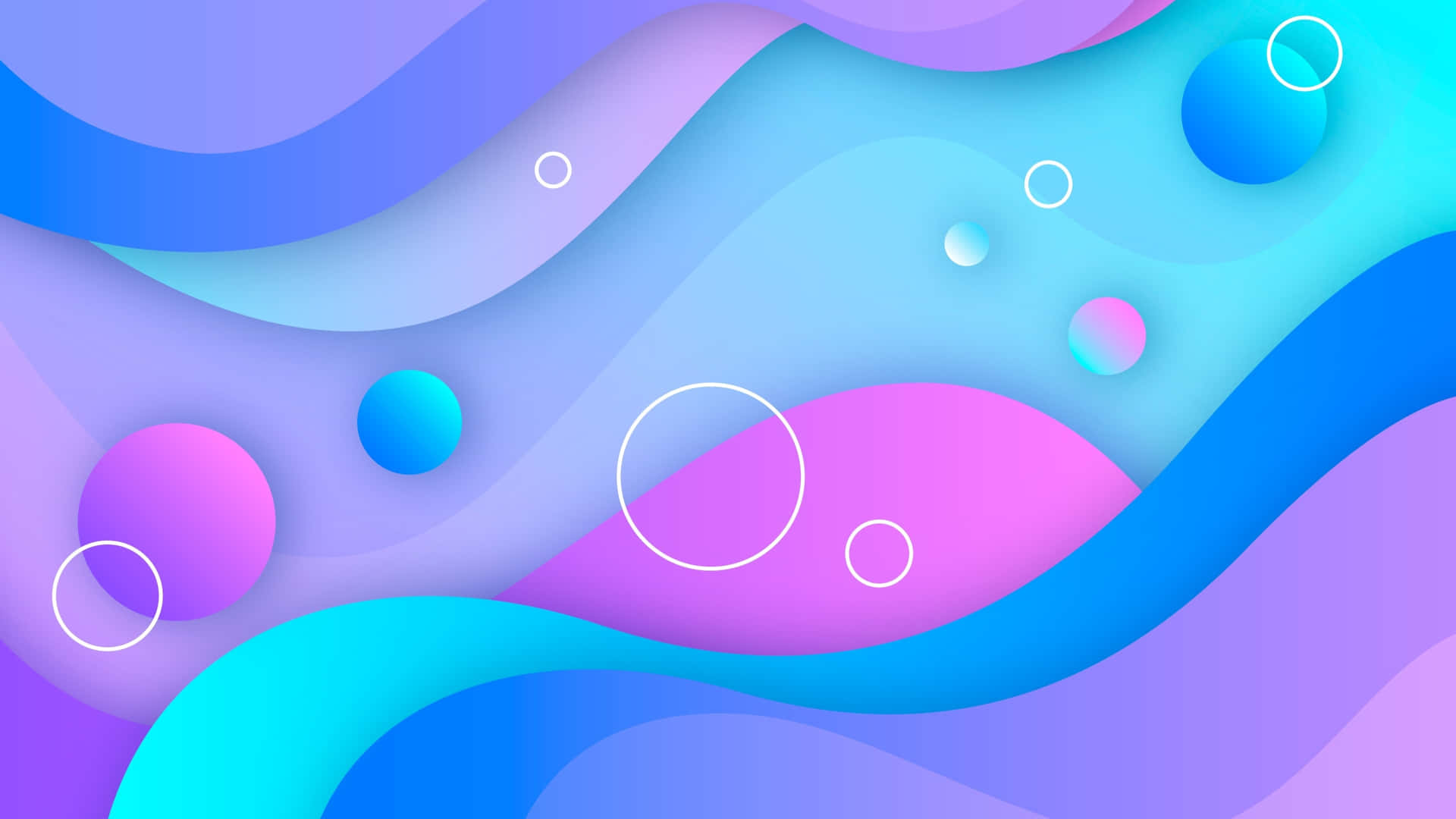 Blue And Purple Underwater Bubbles Background