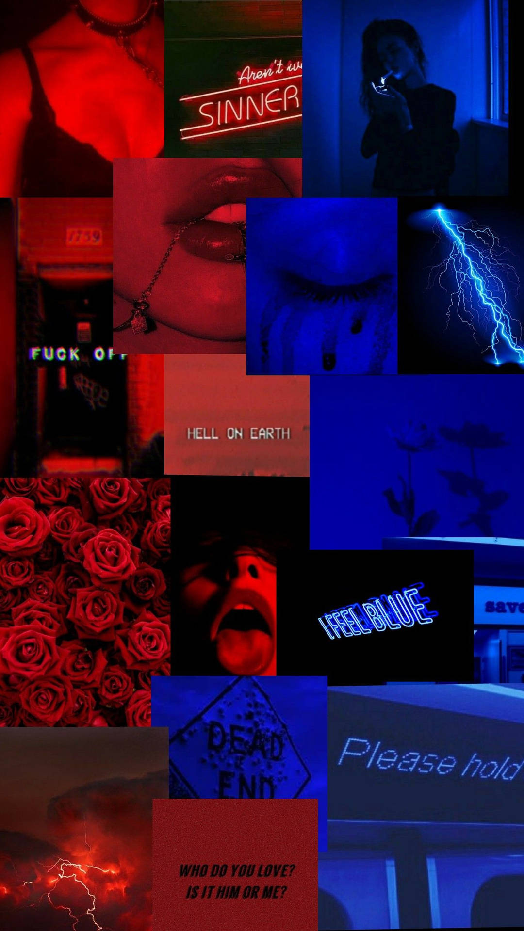 Blue And Red Aesthetic Iphone