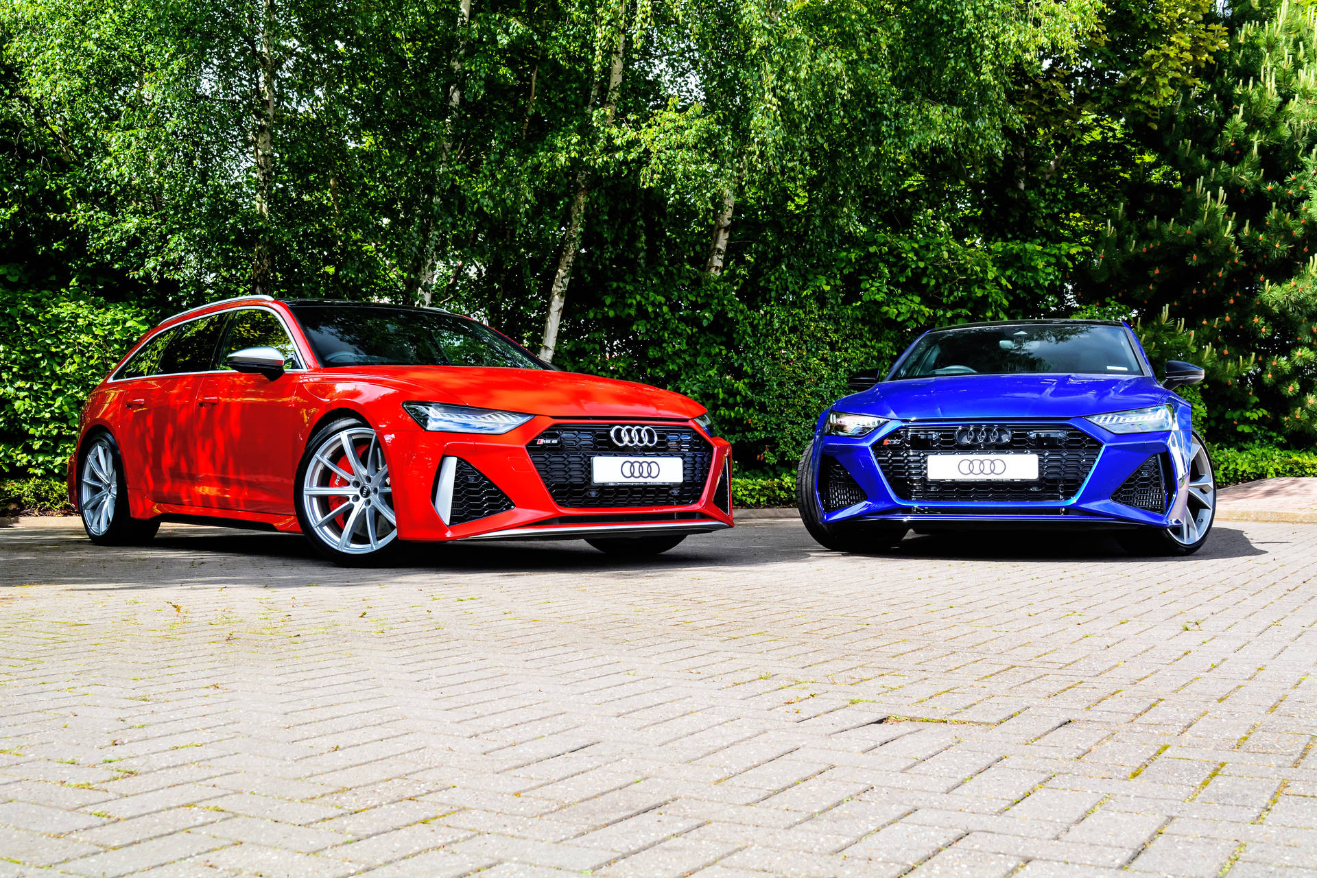 Blue And Red Audi Rs