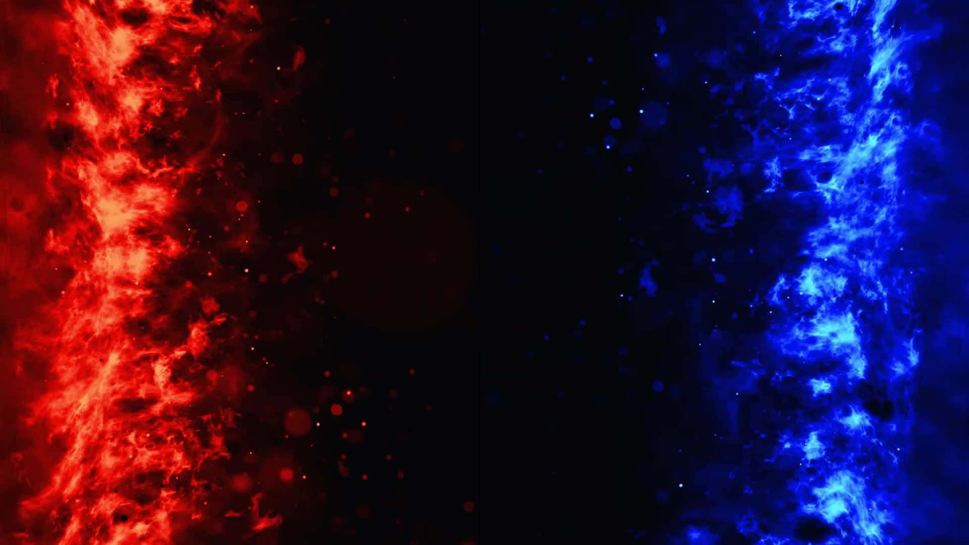 Blue And Red Flame Flourish Background