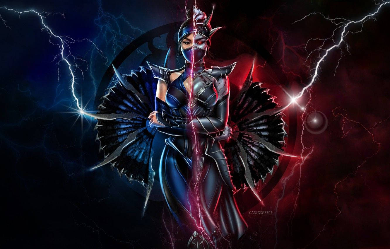 Blue And Red Kitana Mk11 Background