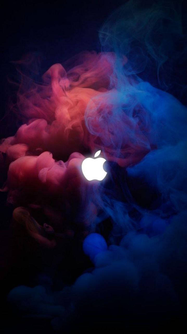 Blue And Red Smoke Original Iphone 7 Background