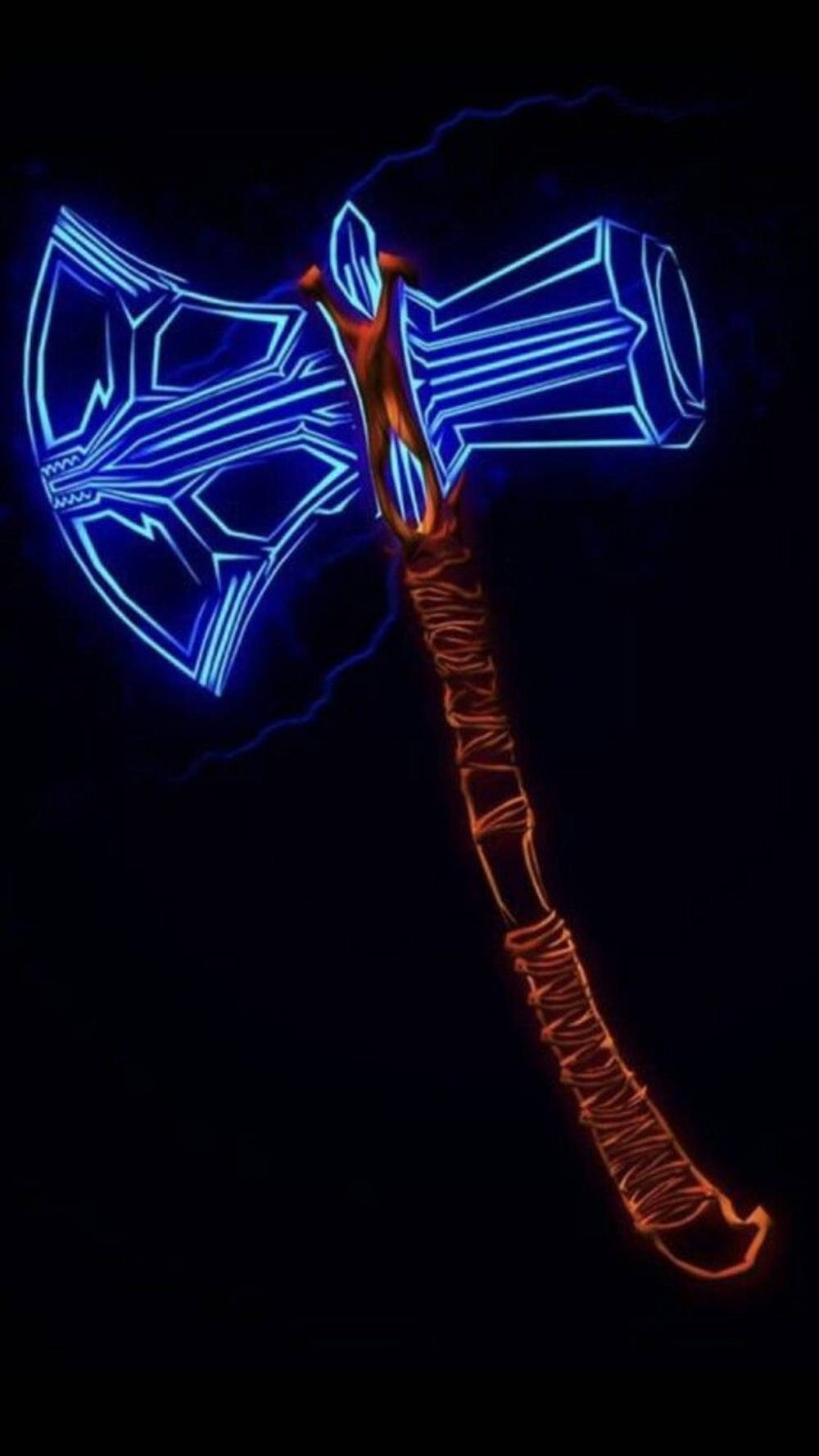 Blue And Red Thor Stormbreaker Outline