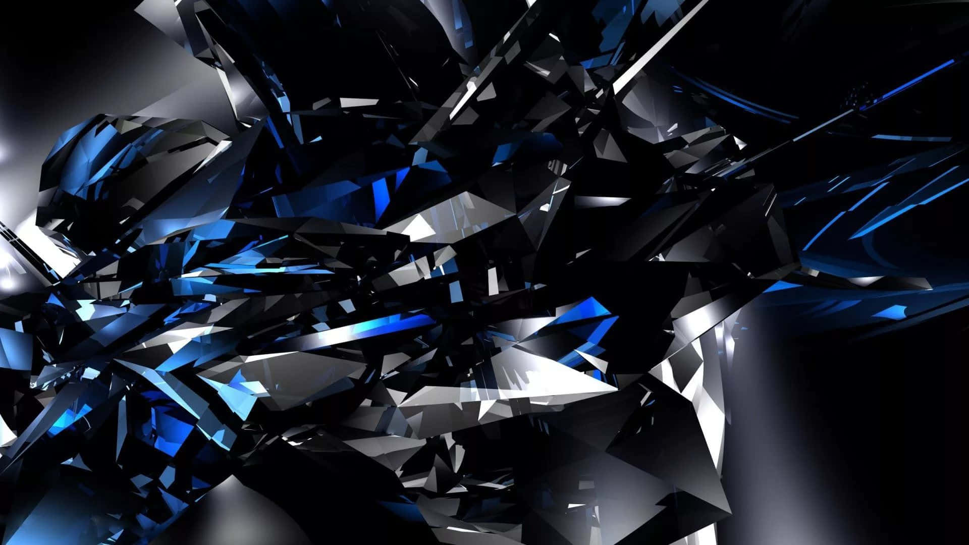 Blue And Silver Crystals Background