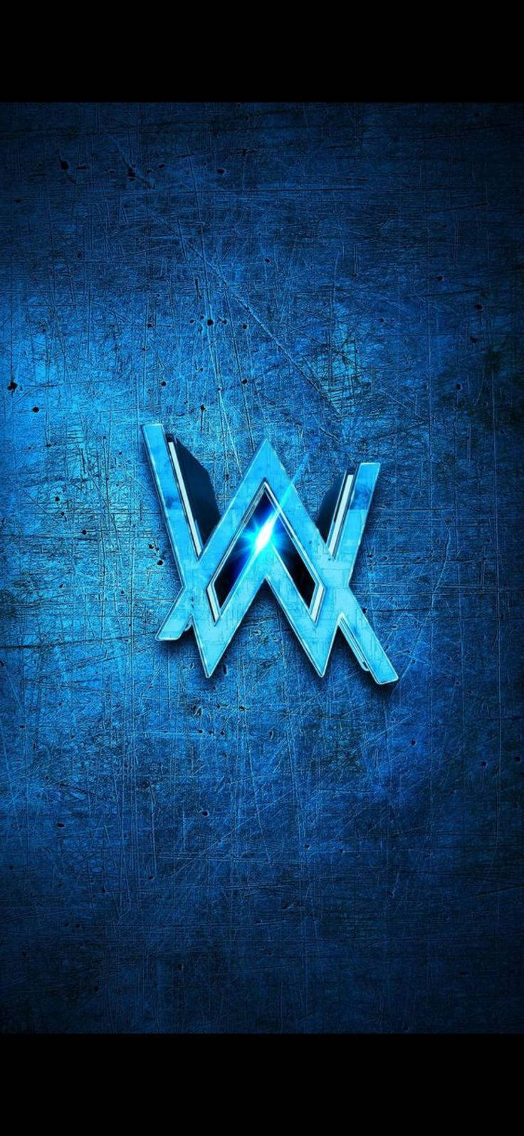 Blue And Turquoise Alan Walker Logo Background