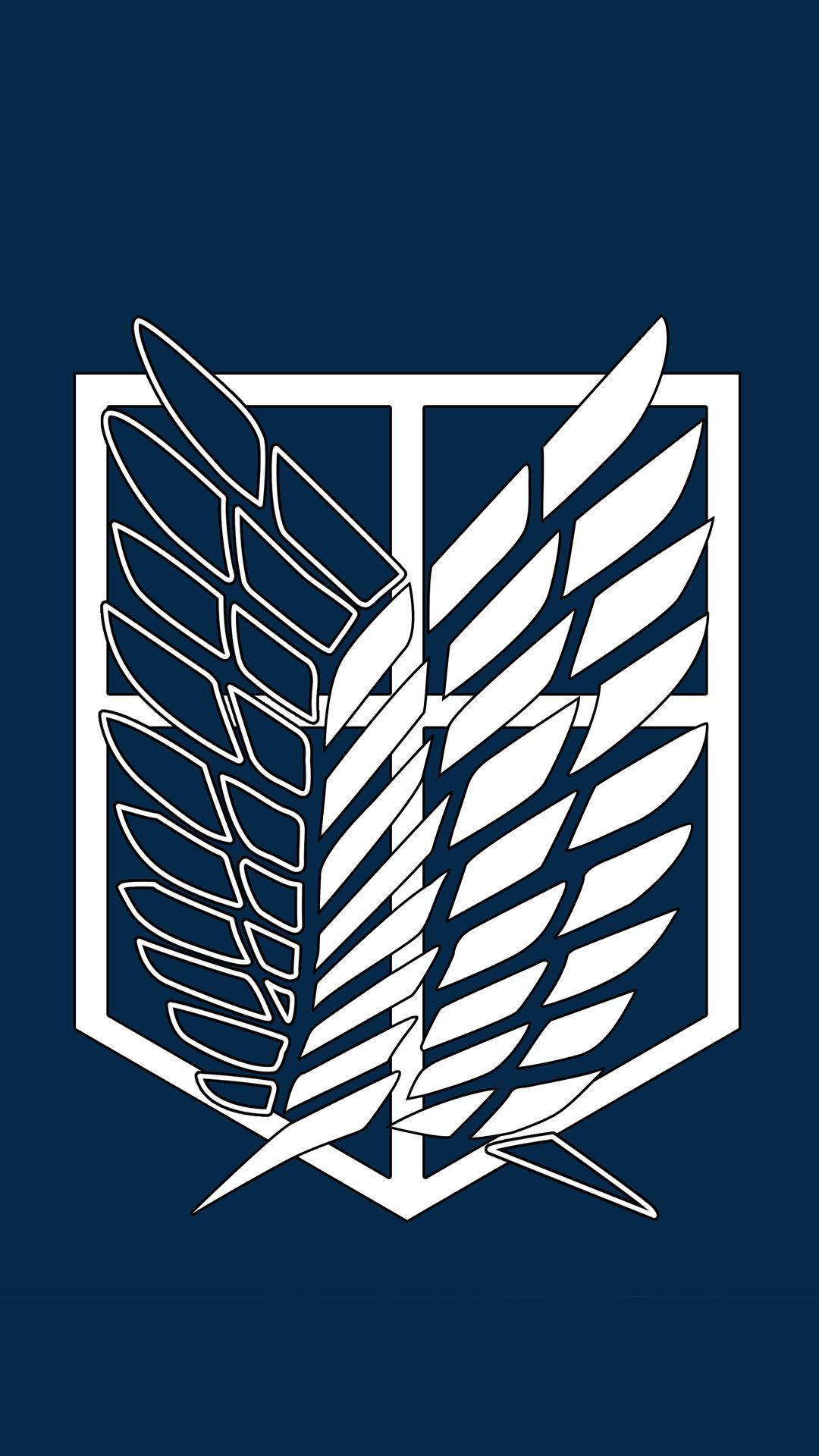 Blue And White Attack On Titan Logo Background