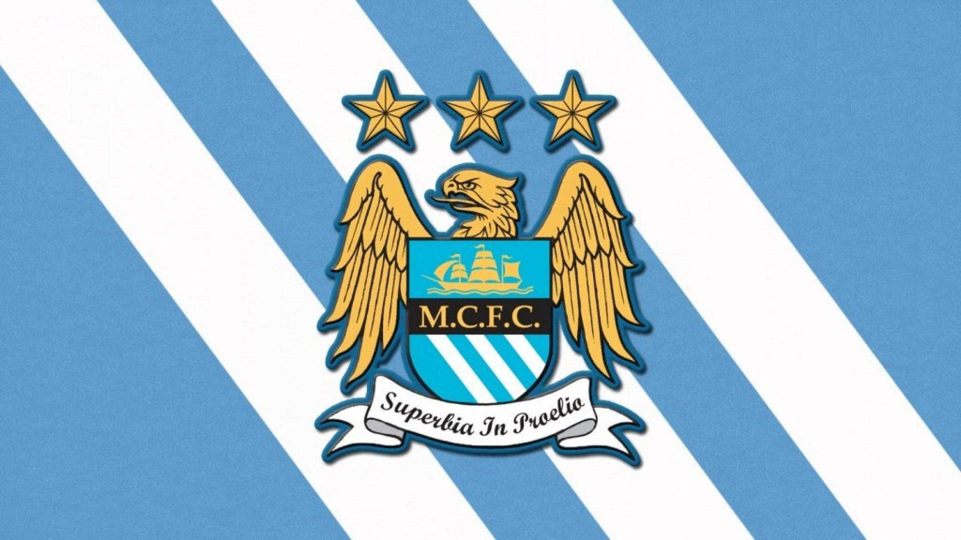 Blue And White Diagonal Stripe Manchester City Fc