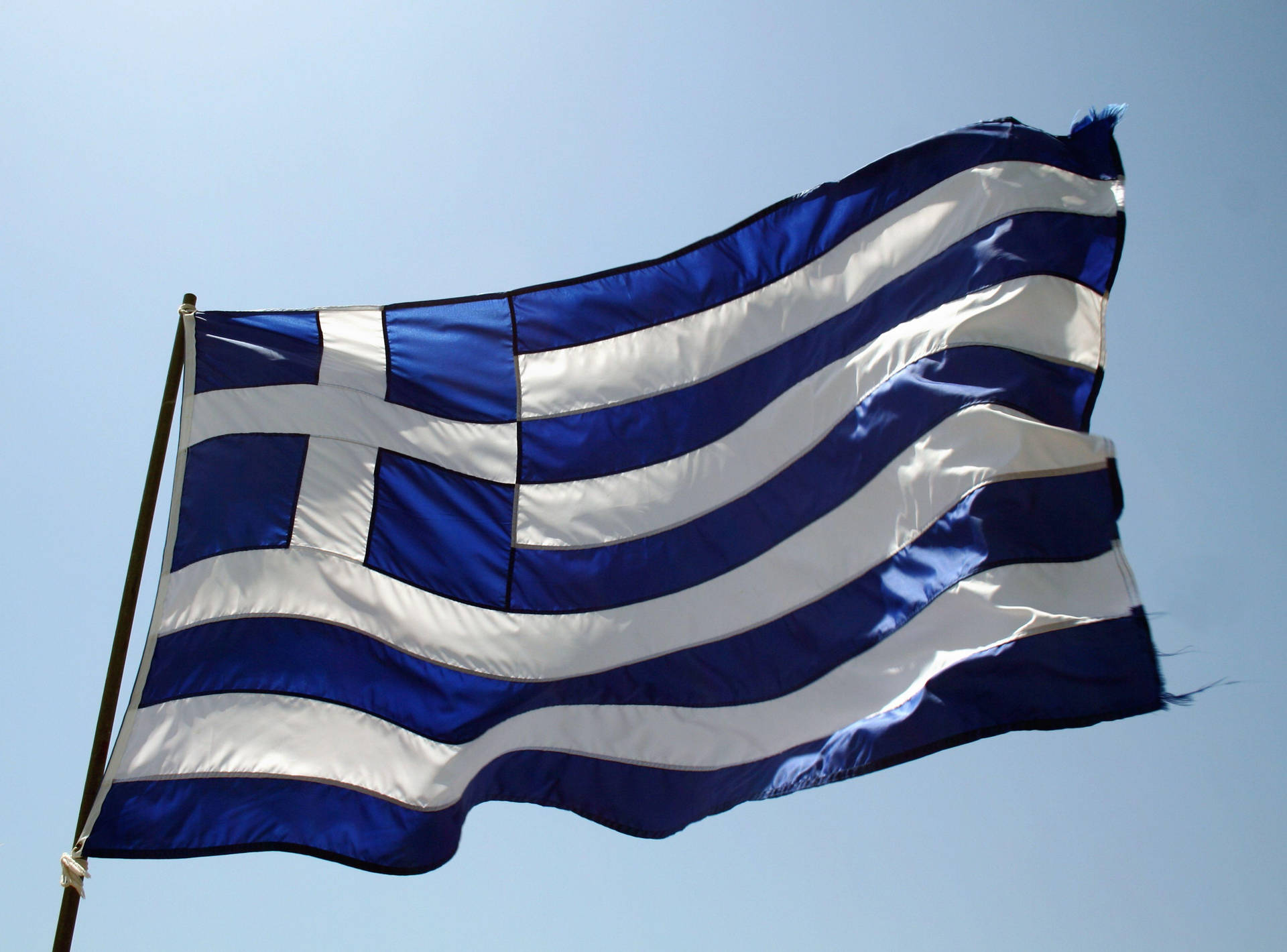 Blue And White Greek Flag Background