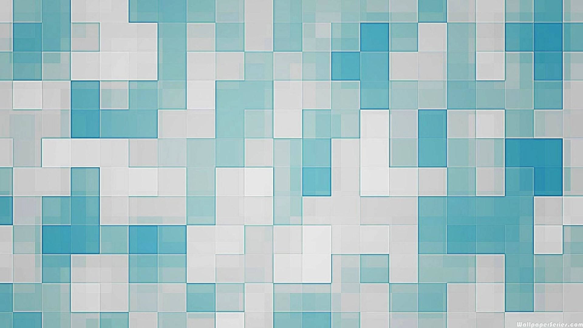 Blue And White Pixels Background